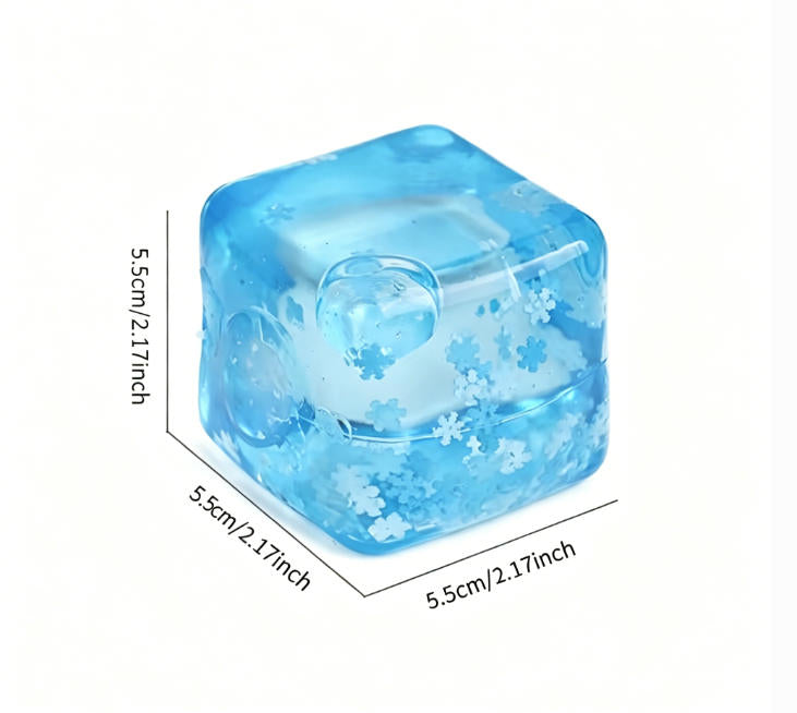 Slow Rising Snowflake Squishy Cube